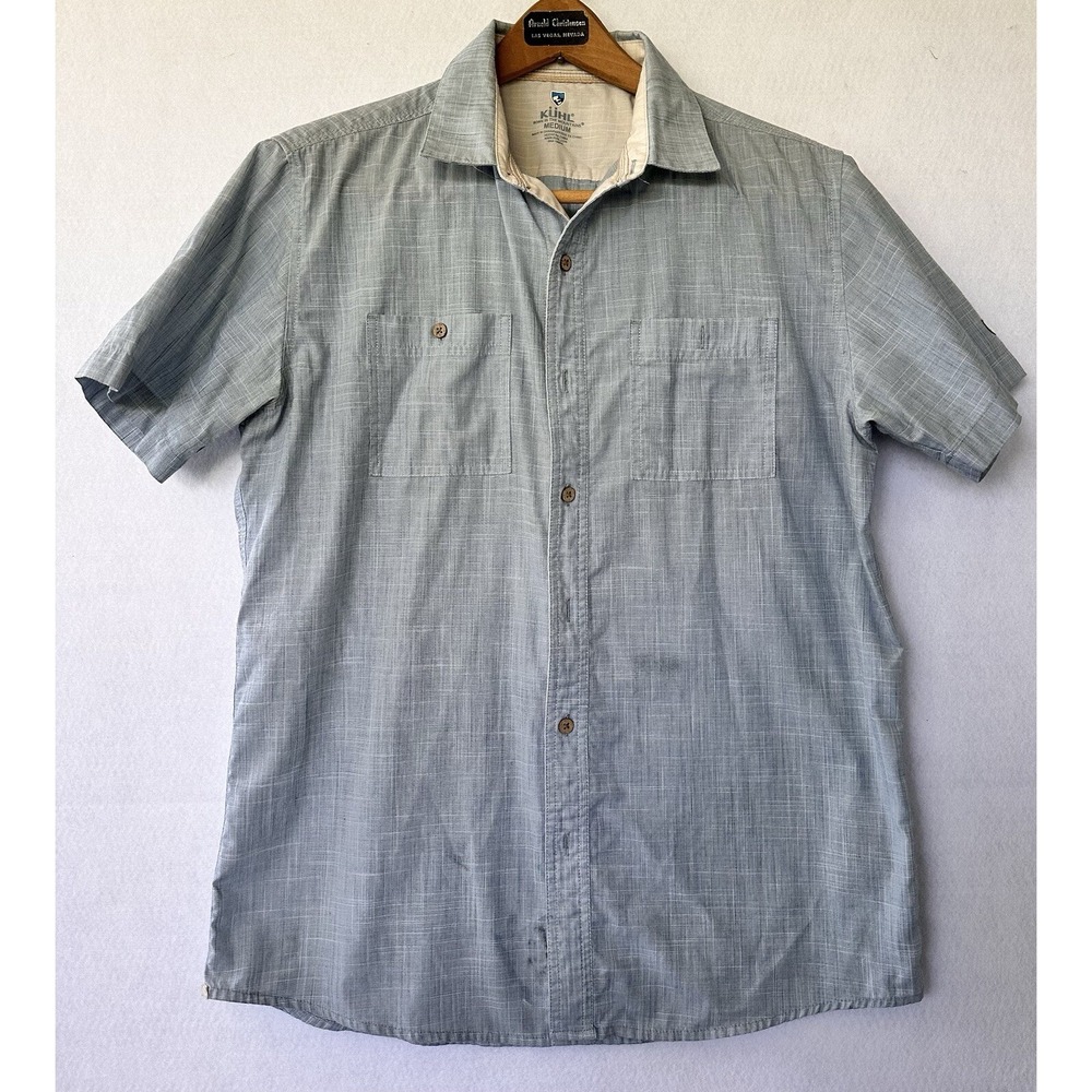 Kuhl Short Sleeve Shirt Pockets Blue Men's Medium